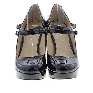 Jessica Simpson Black Patent Leather Mary Jane Platform Heels - 7